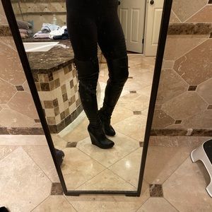 Guess by Marciano over the knees leather boots.